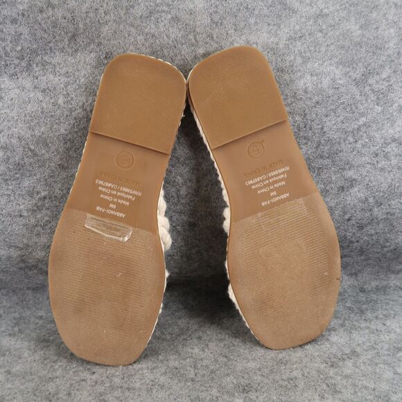 Abound Shoes Womens 5 Sandal Slides Flat Casual Rope Knot Straps White Slip On - Picture 10 of 13